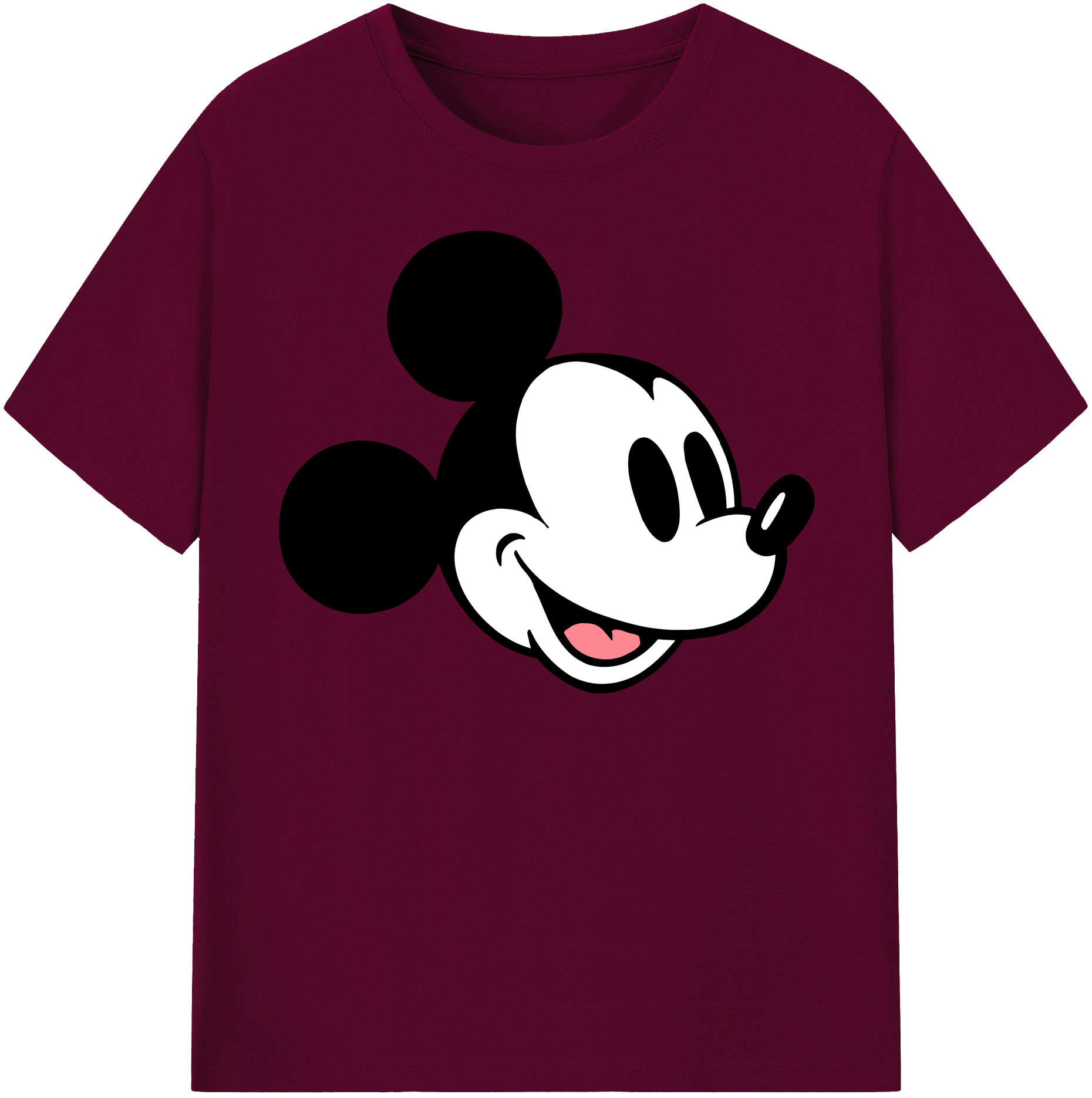 （画像用） ミッキーマウス Mickey Mouse レディースカジュアルプリントTシャツ（綿100％）